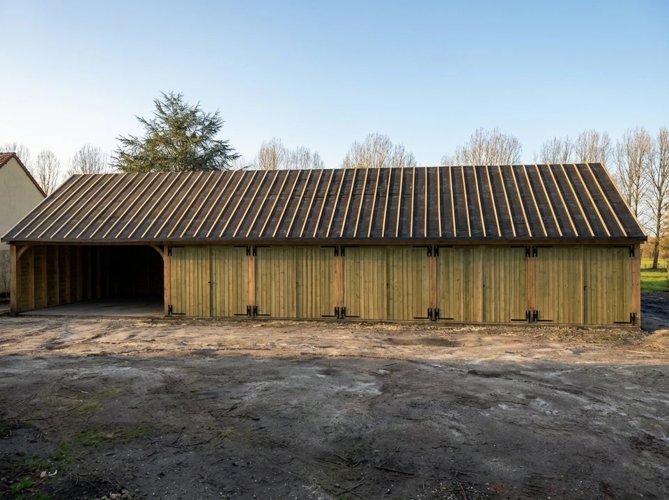 Entrée moderne d'une maison contemporaine avec porte d'entrée pivotante en bois et sidelight vitré